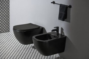 Vas wc Tesi suspendat silk black AquaBlade